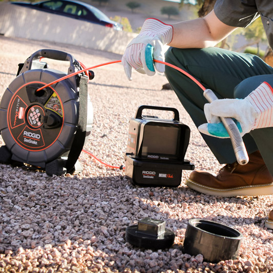 Video Camera inspection Inspecting clogged pipes, lines, and pumps